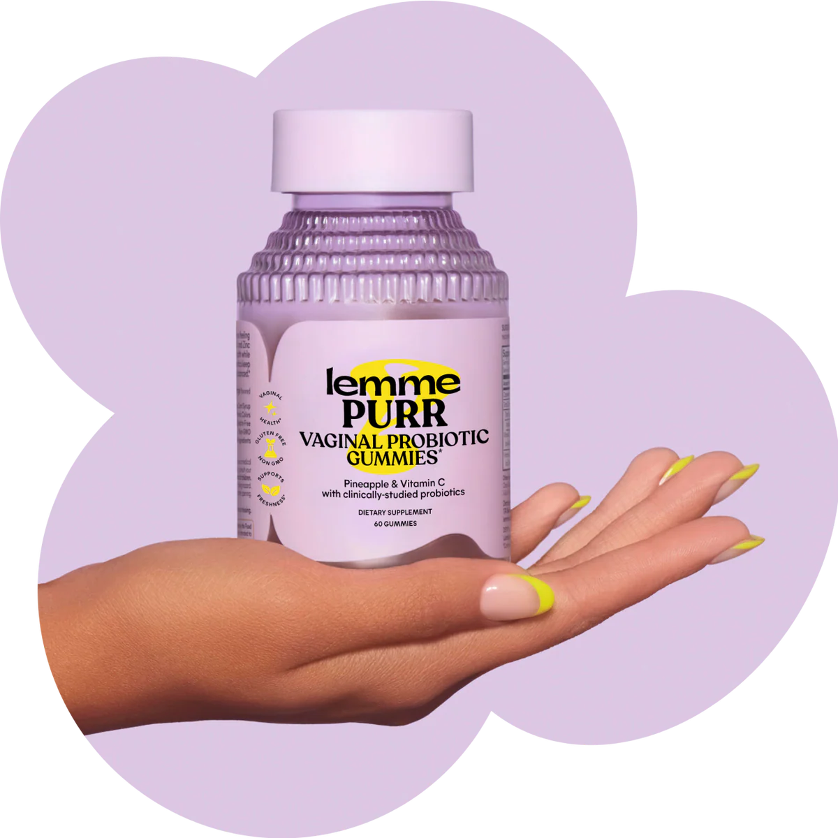 Lemme Purr Vaginal Probiotic Gummies for Women, 30-Day Supply