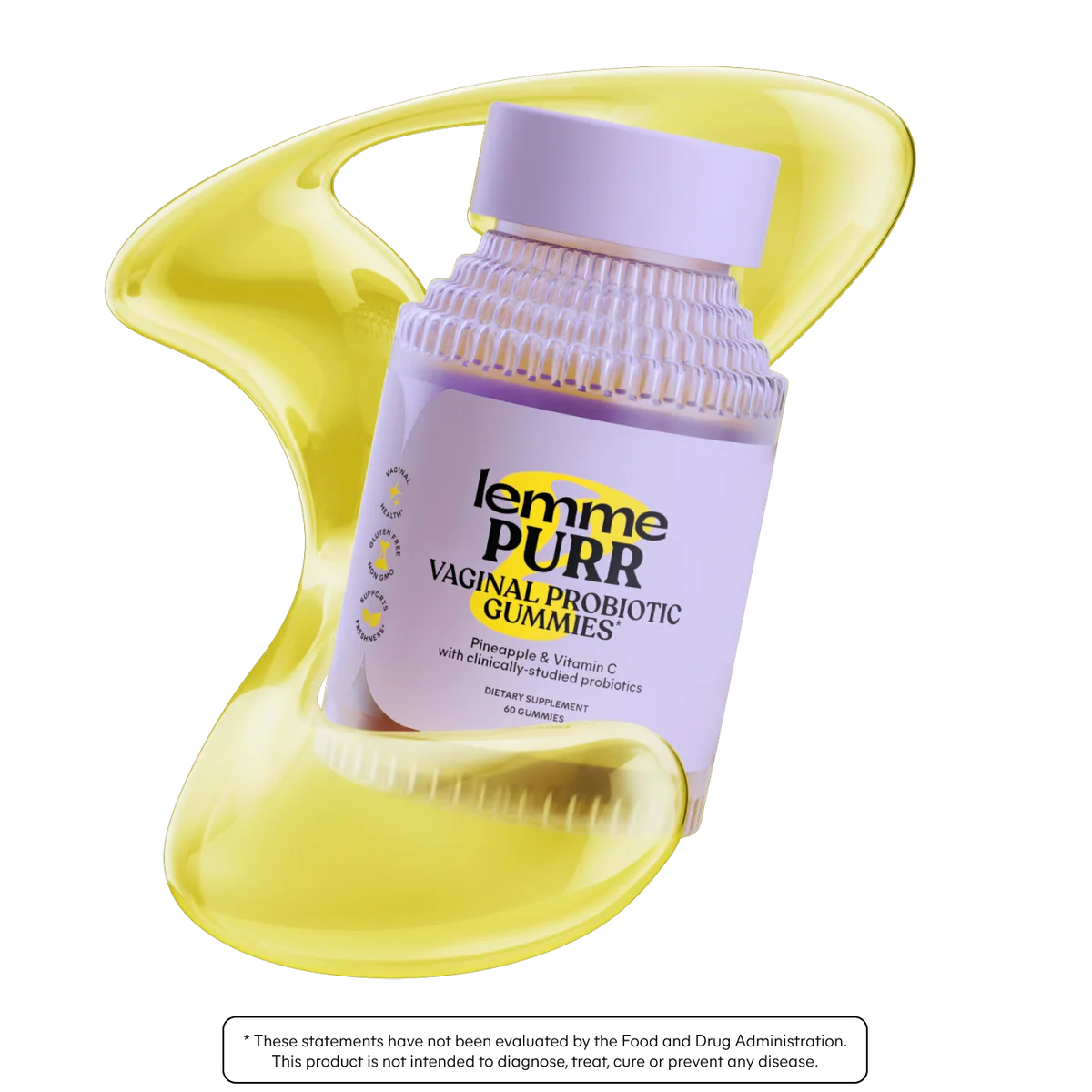 Lemme Purr Vaginal Probiotic Gummies for Women, 30-Day Supply