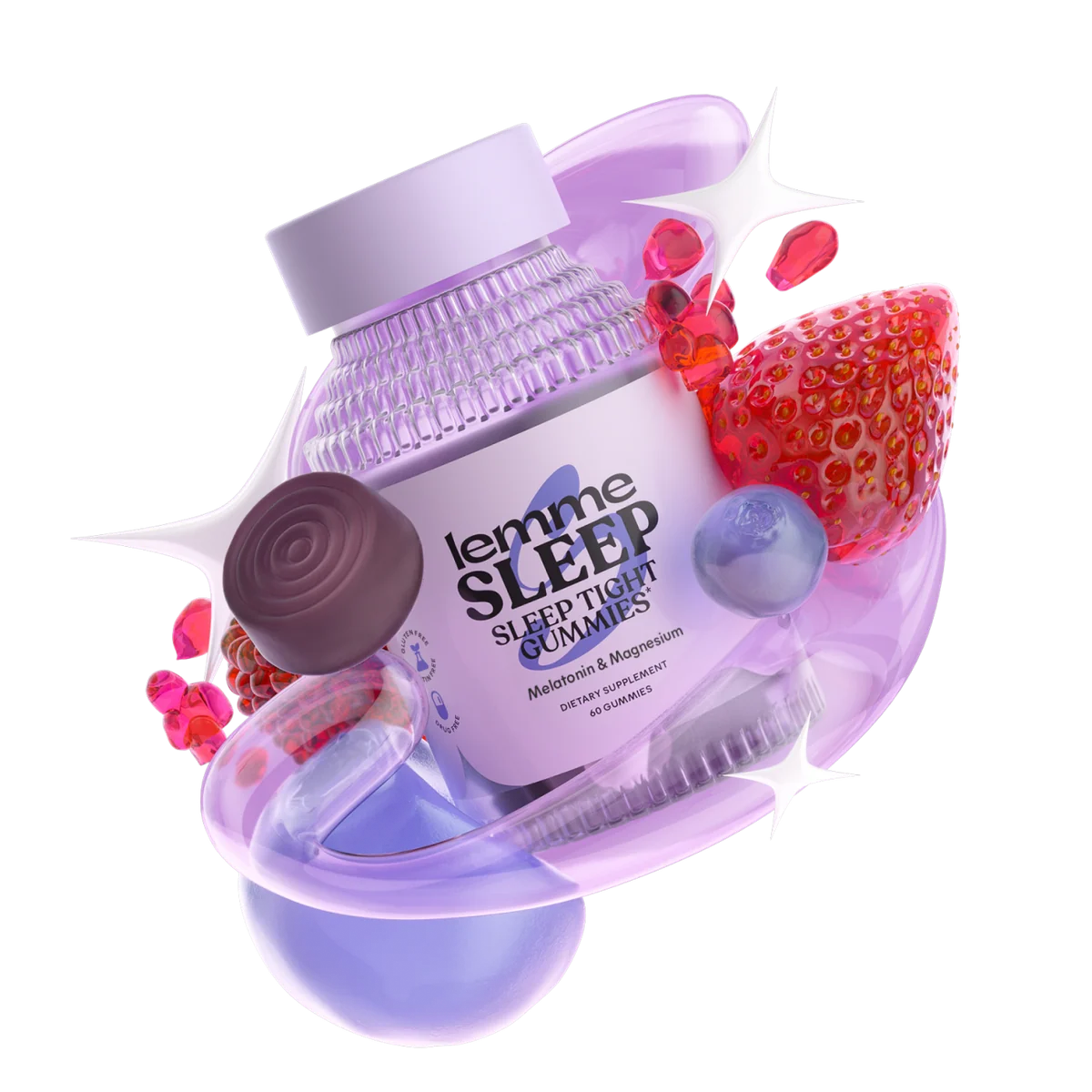 Lemme Sleep Gummies with 5mg Melatonin & Chamomile Extract, 30-Day Supply