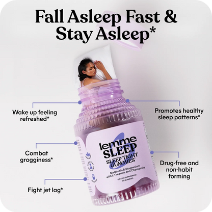 Lemme Sleep Gummies with 5mg Melatonin & Chamomile Extract, 30-Day Supply