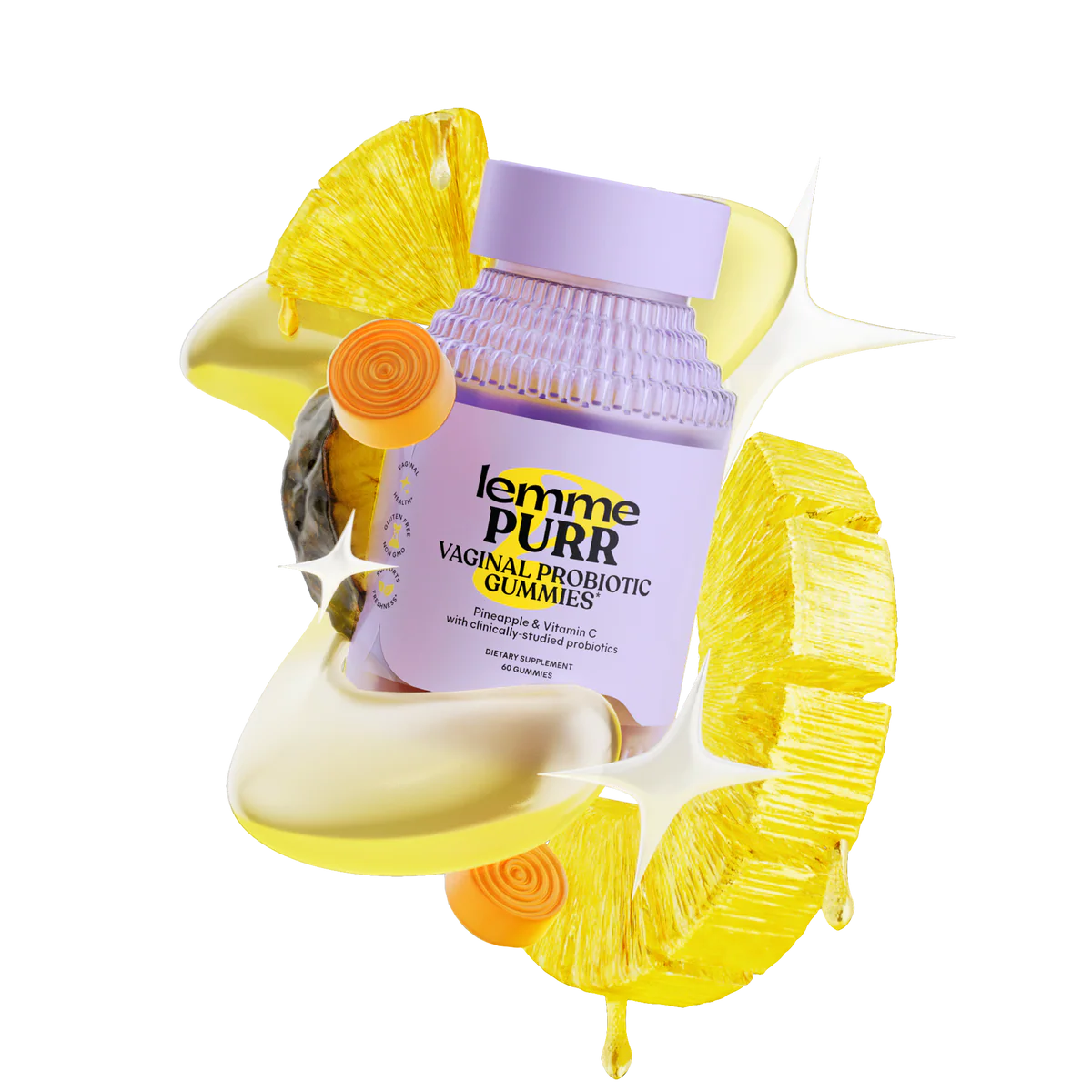 Lemme Purr Vaginal Probiotic Gummies for Women, 30-Day Supply